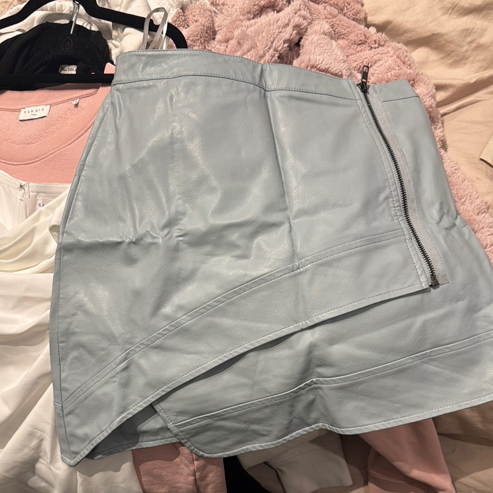 Stylish Blue Asymmetrical Women's Skirt